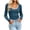 Navy, variant on Chbgutlmr Ribbed Tops for Women Long Sleeve Round Neck Fitted T-Shirts Casual Fall Trendy Color Blocked Crop Tops