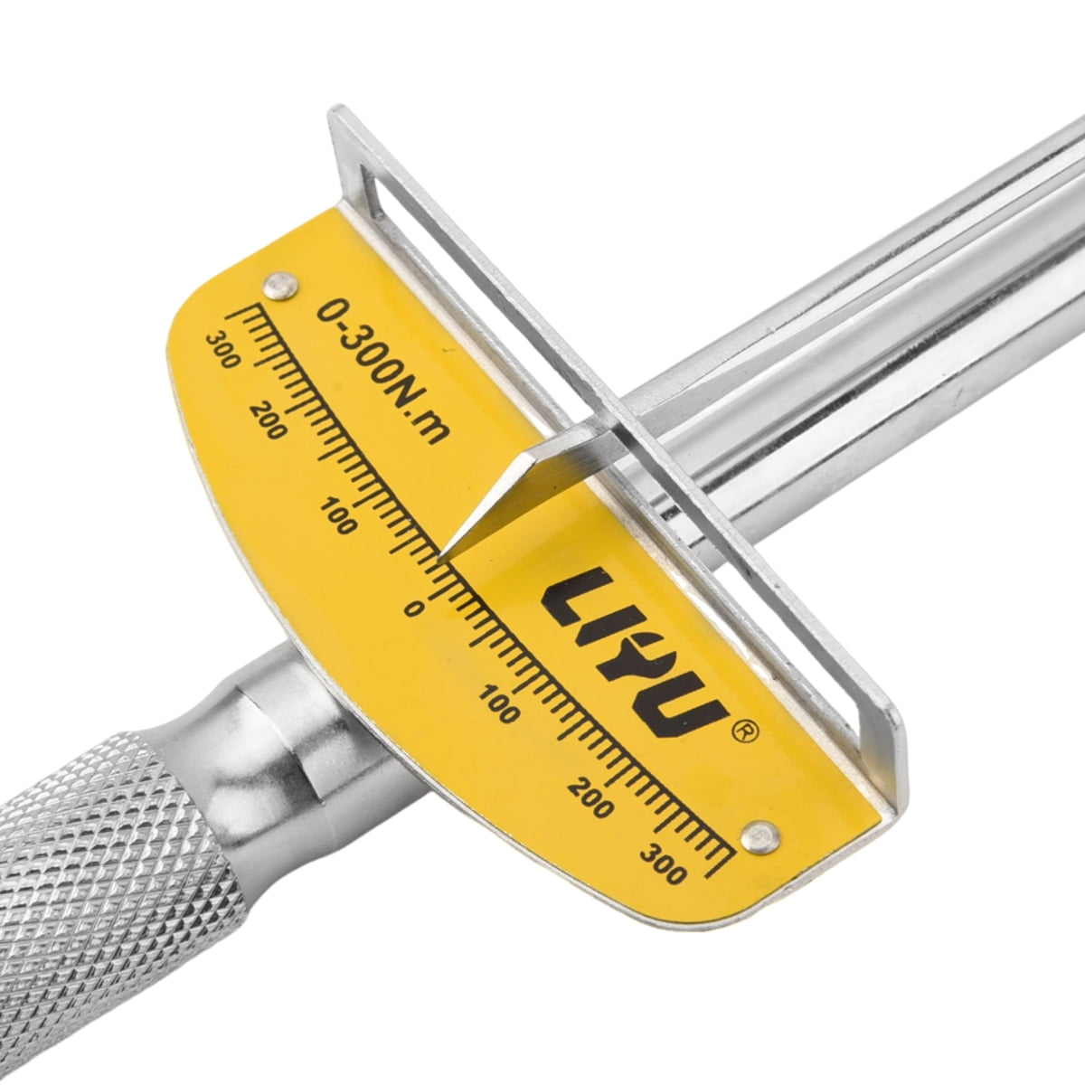 LIYU Beam Style Torque Wrench, 1/2 Inch Drive 0-300 Nm High Precision Analog Pointer Socket Torque Wrench, 48.7cm Long Alloy Steel Torque Tool for Automotive Tire Motorcycle Mechanical Repair