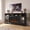 Black, variant on Sonegra Fireplace TV Stand with Glass Door for TVs up to 80", 70" Entertainment Center with Fireplace, Media Console for Living Room, Brown