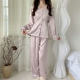 thumbnail image 2 of Hwmodou Womens Pajama Outfits Sets Women's Suit Thickened Small Fragrant Coral Velvet Warm And Sweet Home Clothes Fall Winter Pj Outfit, 2 of 4