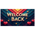 thumbnail image 4 of LUUFILx Welcome Back Banner Heart Decorative Background with Balloons for Party Supplies Office Event Celebration Occasion Backdrop Festive Decorations, 4 of 9
