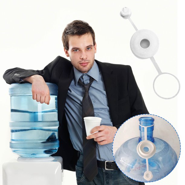 Tapa a presión de cubo de agua de repuesto reutilizable, tapa superior de silicona sin derrames Tapa de sellado sin fugas para botellas de 55 mm Wmkox8yii hjk4346