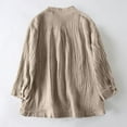 thumbnail image 4 of Babysbule Womens Long Sleeve Tops Women's Fashionable Round Neck Shirt Loose, 4 of 7