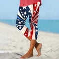 thumbnail image 4 of Favoffer Women's Capri Leggings Independence Day Print Tight High Stretch Mid-Calf Cut Tummy Control Elastic Waist Athletic Yoga Workout Streetwear Daily Casual Active Bottoms, 4 of 5