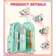thumbnail image 3 of Estuche bonito para lápices, diseño único en 3D con forma de mochila escolar para niñas, niños y mujeres, organizador de papelería de gran capacidad con cremalleras para la escuela y la oficina., 3 of 6
