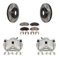thumbnail image 1 of Transit Auto Front Disc Brake Coated Caliper Drilled Slotted Rotors and Semi-Metallic Pads Kit for Car 2007 Honda Accord 2.4L Vehicles Built Canadian Market KCD-100154P, 1 of 11