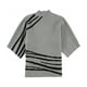 thumbnail image 2 of Suéter de Rayas para Mujer Alfani Gris Grande Pull-over, 2 of 2