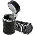 thumbnail image 4 of Cenicero portátil lavable con luz LED para coche, con poca luz, para guardar accesorios de coche con soporte (paquete de 1 pieza en color negro), 4 of 4