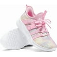 thumbnail image 2 of Kushyshoo Kids Sneakers Sparkly Pink Running Tennis Athletic Shoes for Girls Size 3 For Big Kids, 2 of 5