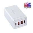 thumbnail image 3 of USB Charging Station GAN 65W 4 Port Charging Hub Quick QC4.0 PD3.0 PD Type-C USB Wall For Smartphone Tablet Laptops and More, 3 of 7