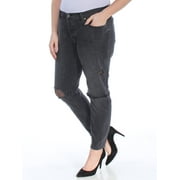 FREE PEOPLE $128 Womens New 1515 Black Frayed Distressed Jeans 31 WAIST B+B
