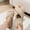 Khaki, variant on Womens Fuzzy Open Toe Cross Strap Slide Slippers, Plush Sherpa House Shoes with Non-Slip Sole, Khaki,Size 5.5-6