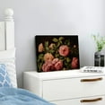 thumbnail image 4 of ONETECH Still life Gold Wall Art, Retro Pink Roses Canvas Prints Artwork with Antique , Victorian Wall Paintings Decor for Living Room Gallery 16x12inch, 4 of 6