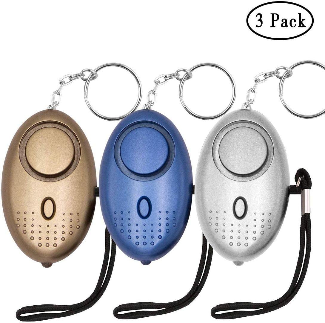 2-in-1 Personal Alarm With LED Light, 130dB Personal Safety Siren, Snap Hook