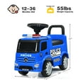 thumbnail image 3 of Costway Kids Ride On Push Police Car Licensed Mercedes Benz Push and Ride Racer, 3 of 12