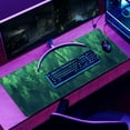 thumbnail image 6 of Forest Gaming Green Large Gaming Mouse Pad Keyboard Desk Pad Extended Mouse Pad Gaming Office Decor, Pc Laptop Mouse Pads Large (31.5x11.8 in) with Stitched Eges Non-Slip Base Mousepad XL, 6 of 6
