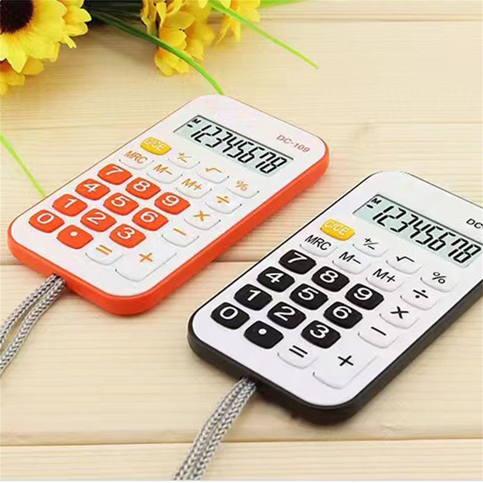 Pouches For Organization Small Portable Calculator Simple Fashionable Design With Rope For Students Use Material Portable Mini Cute With Rope Student's Neck Hanging Calculator