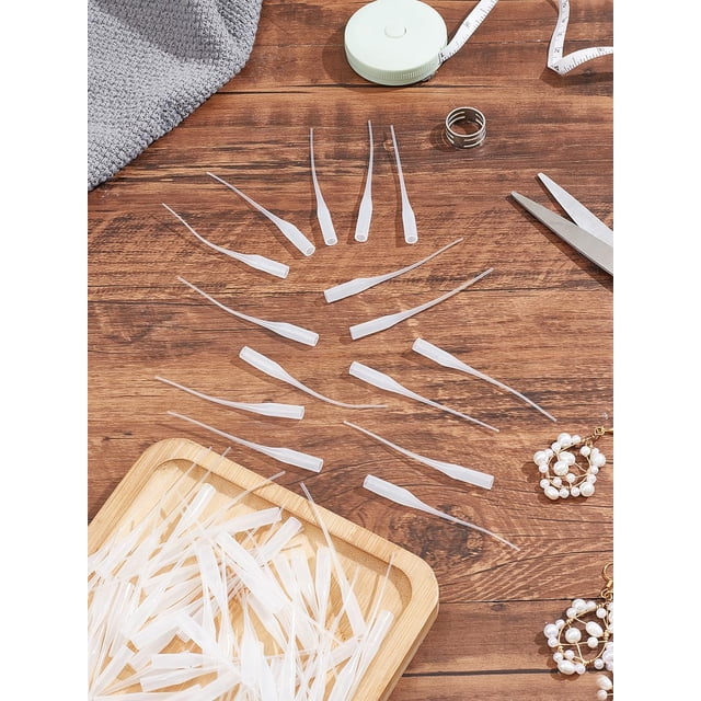 200 microagujas de plástico para pegamento adhesivo con gotero. Aplicadores de precisión de plástico.