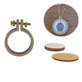 thumbnail image 2 of Shisuyan Mini Embroidery Frame Wooden Round Cross Stitch Ring DIY Crafts Embroidery Hoops (Size Large), 2 of 8