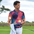 thumbnail image 3 of Balery Hawaiian Island Beach Shark Camisa Polo de Hombre con Estampado, de Manga Corta y Tejido Medio, Camisa Tipo Golf Polo-X-Large, 3 of 6