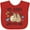 Red, variant on Inktastic My Nana Loves Me with Sloth and Hearts Boys or Girls Baby Bib