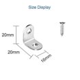 thumbnail image 2 of 10pcs Stainless Steel Angle Code L-shaped Right Angle Bracket 90 Degree Angle Bracket Fastener20*20mm Silver, 2 of 5