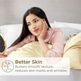 thumbnail image 4 of Juego de fundas de almohada Bedsure satinadas, color champán y dorado, textura sedosa, 4 of 7