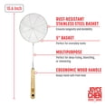thumbnail image 2 of Joyce Chen Deluxe Kitchen Spider Strainer Stainless Steel 5-Inch Wire Basket with Heat-Resistant Wood Handle, 2 of 7