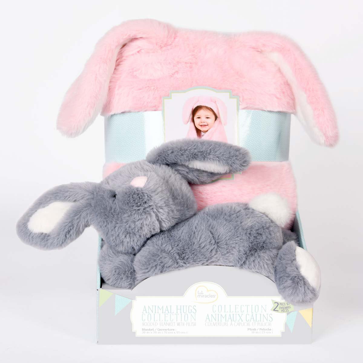 Baby Blankets Throws Little Miracles Childrens Hooded Blanket Plush In 4 Designs Ideal 4 Xmas Bortexgroupcom