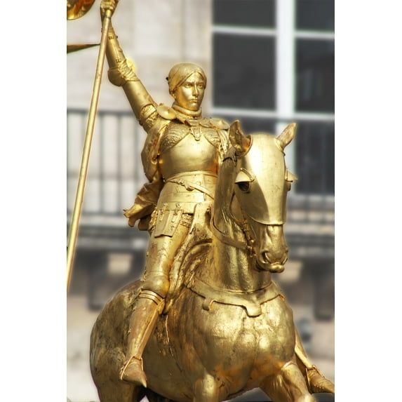 24x36 gallery poster, Joan of Arc, Jeanne d'Arc, by Emmanuel Fremiet 1874