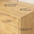 thumbnail image 2 of 55" Solid Wood 7-Drawer Dresser with Power Outlet & USB Ports, Mid-Century Modern Pine Wood Chest of Drawers, Large Storage Cabinet for Bedroom/Living Room/Hallway, Natural, 2 of 11