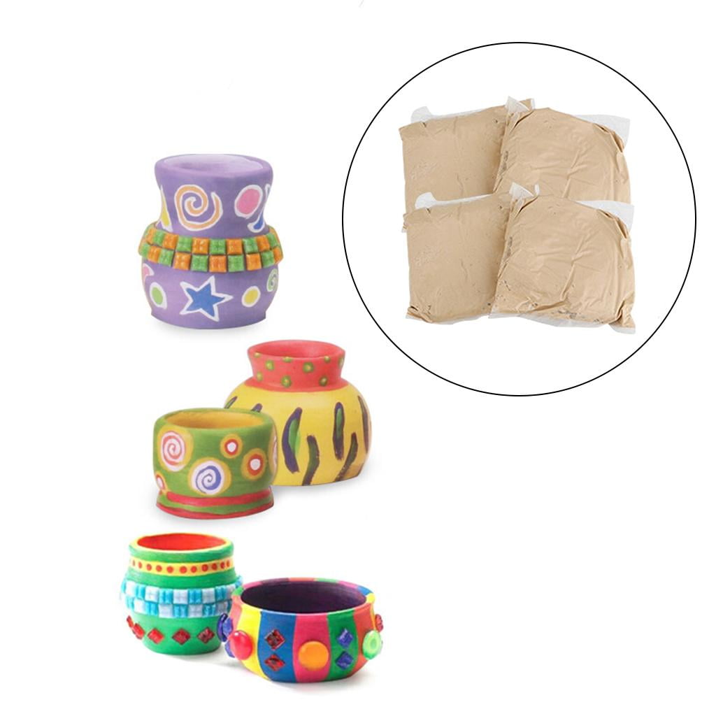 FVDPWYE Mini DIY Pottery Wheel Craft Kit Toys for Kids Educational Toy Home Supplies 4pcs pottery clay