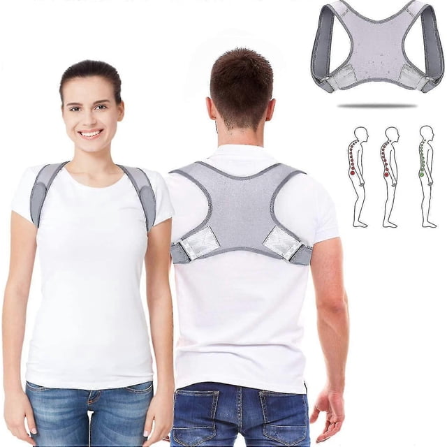 Adjustable Posture Corrector, Back Support Brace for Men and Women, Upper Back Stretcher for Spine Alignment, Posture Trainer Belt, Ideal Posture Corr
