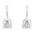 thumbnail image 4 of 1.06 ct Lever-Back Drop Dangle Earrings for Women | 4mm Round Cut White Sapphire | 18K White Gold, 4 of 5