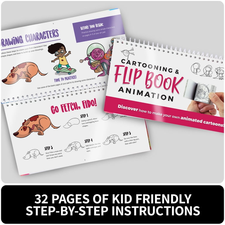 Spicebox Children's Art Kits Petit Picasso Flip Book Animation, 13