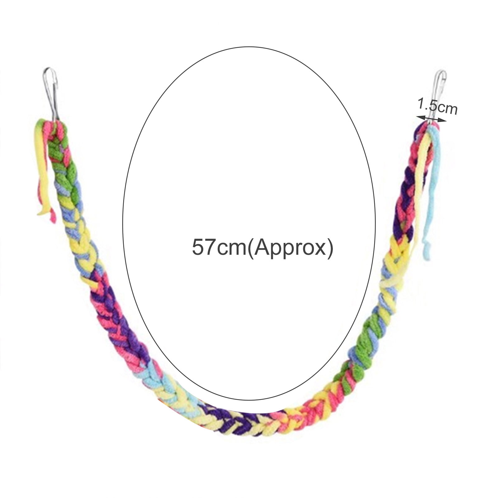 DOPI Pet Climbing Rope Multi-color Anti-shedding Super Soft Pet Hamster Swing Rope Bridge for Parrots