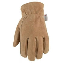 Wells Lamont Men's Insulated Split Cowhide Winter Leather Work Gloves, Large (1080L), Brown