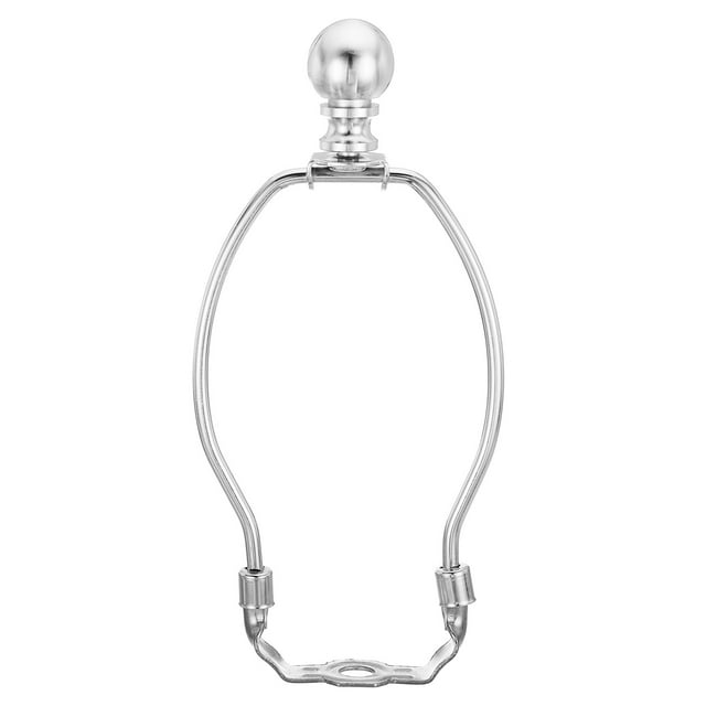 Uxcell 6 Inch Lamp Harp Kit with Finial Lamp Shade Holder Chrome, 1 Set