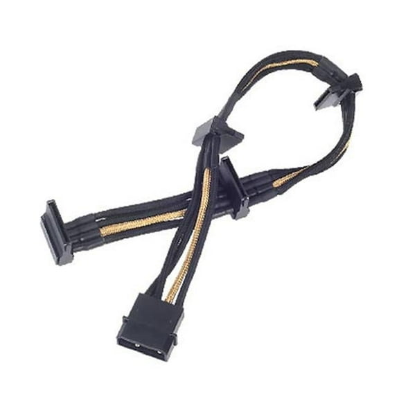 24 Pin 300 mm Power Cable Extender - Black with Gold