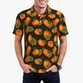 thumbnail image 1 of Fotbe Orange Pumpkin Camiseta Polo de Golf para Hombre con Estampado – Camisa Deportiva Transpirable con Cuello Abotonado-Small, 1 of 6