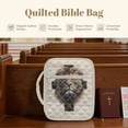 thumbnail image 6 of ZUXONGSY Cross Lion Print Bible Case for Women Quilted Bible Carrier Portable Journal Case with Handle Christian Tote Bag for Christian, 6 of 7