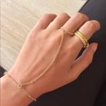thumbnail image 4 of Set de pulseras 17 MILE chapadas en oro de 14K, ajustables, 3 piezas, 4 of 9