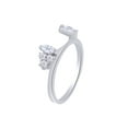 thumbnail image 2 of Round & Marquise Shape White Cubic Zirconia Wrap Enhancer Guard Ring in 14K White Gold Ring Size - 10.5, 2 of 3