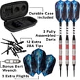 thumbnail image 4 of Darts Viper Astro, 80% tungsteno, punta blanda, 18 g, con funda, anillos rojos, 4 of 7