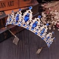 thumbnail image 3 of Coronas y tiaras de cristal con peine para niñas o mujeres, cumpleaños, Navidad, Halloween, fiestas, regalos de San Valentín, tiaras de boda, 3 of 5