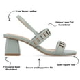 thumbnail image 3 of Journee Collection Womens Ismay Laser Cut Sling Back Block Heel Sandals, 3 of 7