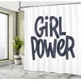 thumbnail image 5 of Ambesonne Feminist Shower Curtain, Girl Power Inscription, 69"Wx75"L, White Dark Blue, 5 of 5