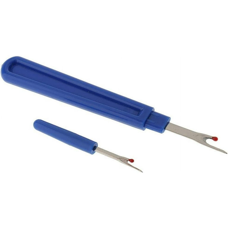 2Pcs Steel Seam Ripper with Blue Handle for Sewing Crafting