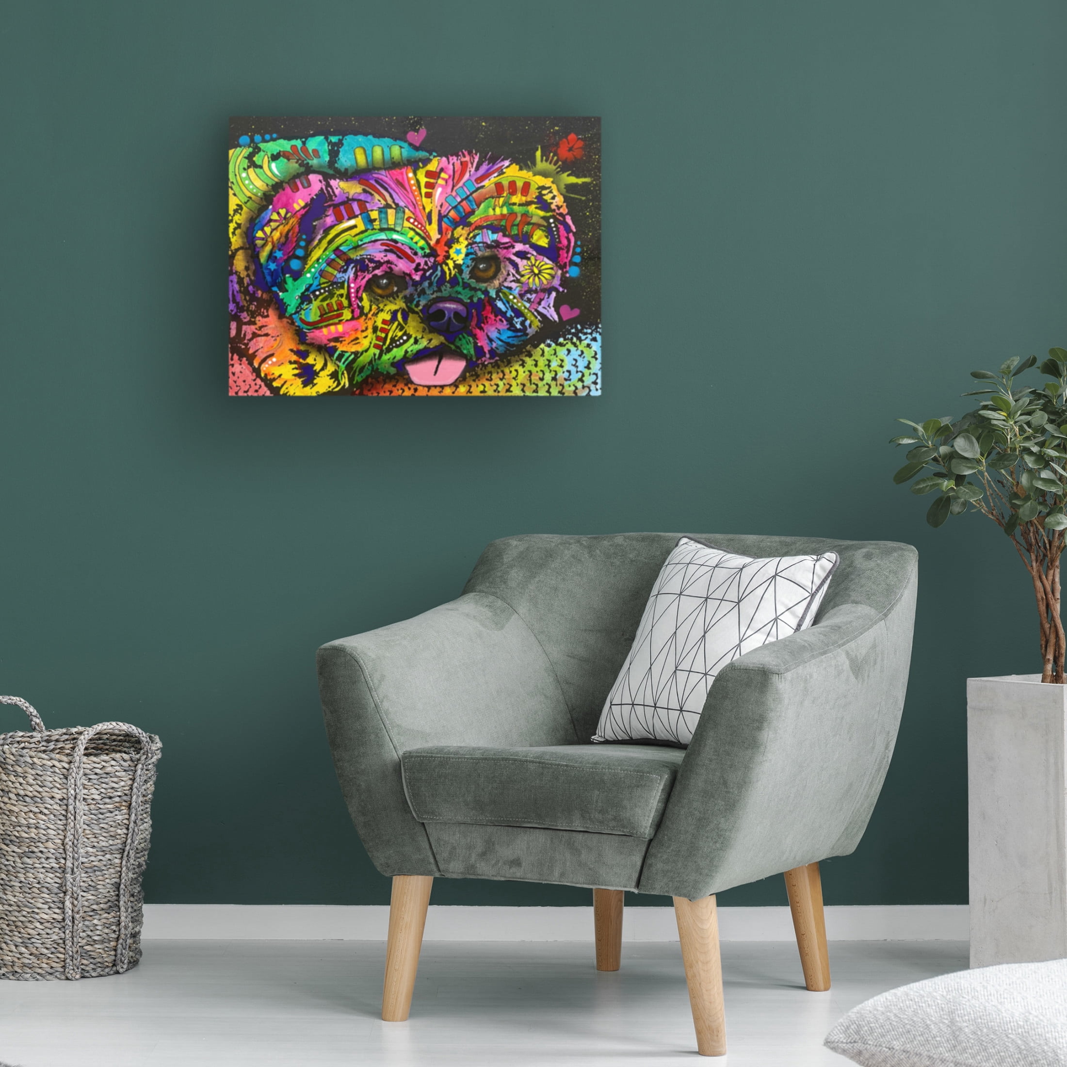 Canvas Wall Art - Dean Russo 'Pooped Pupper' Wall Art for Living Room, Bedroom, or Office Décor by Trademark Fine Art - 19 x 14 Inches