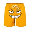 thumbnail image 5 of Shorts Girls Size 7-8Y Kids Smirk Face Print Drawstring Swim Shorts, 5 of 7